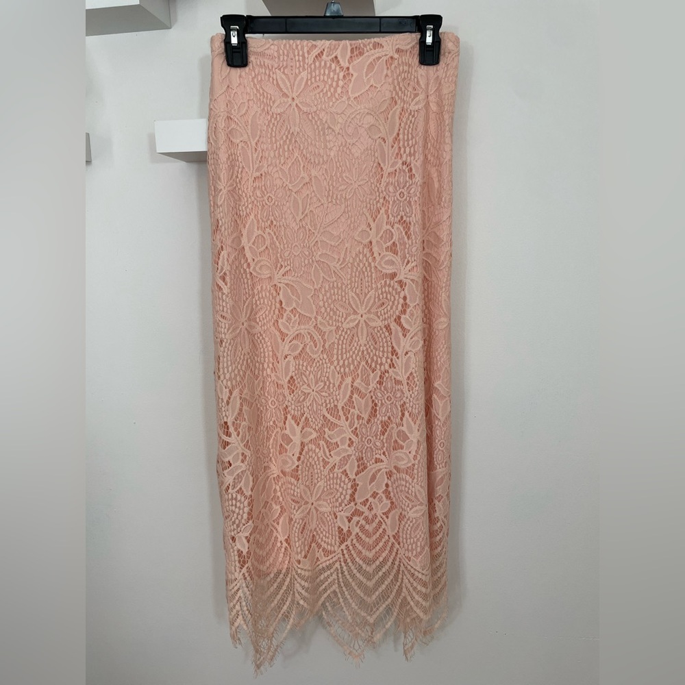 Cato Lace Pink Maxi Skirt-Size L